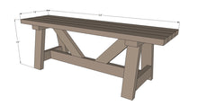 Load image into Gallery viewer, Farmhouse Truss Bench
