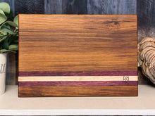Load image into Gallery viewer, Teak | Purple Heartwood | Charcuterie Board | Cutting Board
